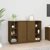 Image de vidaXL Buffet Marron miel 120x35x80 cm Bois massif de pin814502