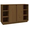 Image de vidaXL Buffet Marron miel 120x35x80 cm Bois massif de pin