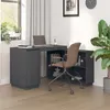 Image de vidaXL Bureau Gris 110x50x75 cm Bois massif de pin814506