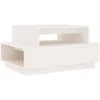 Image de vidaXL Vidaxl Table Basse Blanc 80x55x40,5 Cm Bois Massif De Pin