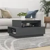 Image de vidaXL Table basse Gris 80x55x40,5 cm Bois massif de pin814516