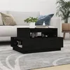Image de vidaXL Table basse Noir 80x55x40,5 cm Bois massif de pin814518