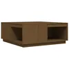 Image de vidaXL Vidaxl Table Basse Marron Miel 100x101x40,5 Cm Bois Massif De Pin