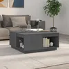 Image de vidaXL Table basse Gris 80x81x36,5 cm Bois massif de pin814526