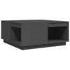Image de vidaXL Table basse Gris 80x81x36,5 cm Bois massif de pin