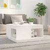 Image de vidaXL Table basse Blanc 60x61x32,5 cm Bois massif de pin814530