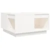 Image de vidaXL Table basse Blanc 60x61x32,5 cm Bois massif de pin