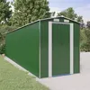 Image de vidaXL Abri de jardin Vert 192x772x223 cm Acier galvanisé