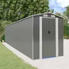 Image de vidaXL Abri de jardin Gris clair 192x855x223 cm Acier galvanisé3147446