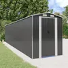 Image de vidaXL Abri de jardin Anthracite 192x855x223 cm Acier galvanisé