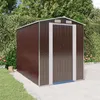 Image de vidaXL Abri de jardin Marron foncé 192x274x223 cm Acier galvanisé