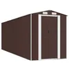 Image de vidaXL Vidaxl Abri De Jardin Marron Foncé 192x606x223 Cm Acier Galvanisé