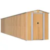 Image de vidaXL Vidaxl Abri De Jardin Marron Clair 192x938x223 Cm Acier Galvanisé