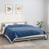 Image de vidaXL Couverture lestée Bleu 220x260 cm 15 kg Tissu