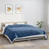 Image de Vidaxl Couverture LestÃ©e Bleu 235x290 Cm 15 Kg Tissu