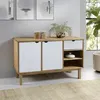 Image de vidaXL Buffet OTTA Marron et blanc 114x43x73,5 cm Bois massif pin