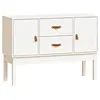Image de vidaXL Buffet Blanc 110x40x78 cm Bois massif de pin