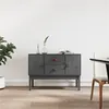 Image de vidaXL Buffet Gris 110x40x78 cm Bois massif de pin823526