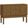 Image de vidaXL Vidaxl Buffet Marron Miel 110x40x78 Cm Bois Massif De Pin