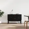 Image de vidaXL Buffet Noir 110x40x78 cm Bois massif de pin823528