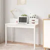 Image de vidaXL Bureau Blanc 110x50x93 cm Bois massif de pin823530