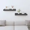 Image de vidaXL Étagères murales 2 pcs Gris 50x12x9 cm Bois de pin massif