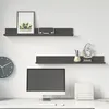 Image de vidaXL Étagères murales 2 pcs Gris 80x11x9 cm Bois de pin massif