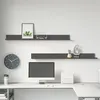 Image de vidaXL Étagères murales 2 pcs Gris 110x11x9 cm Bois de pin massif