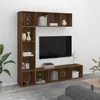 Image de vidaXL Ensemble bibliothèque/meuble TV 3 pcs Chêne marron 180x30x180cm3152715