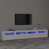 Image de vidaXL Meuble TV avec lumières LED Blanc 240x35x40 cm3152722