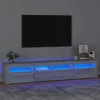 Image de vidaXL Meuble TV avec lumières LED Sonoma gris 210x35x40 cm3152736