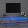 Image de vidaXL Meuble TV avec lumières LED Sonoma gris 195x35x40 cm3152744
