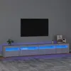 Image de vidaXL Meuble TV avec lumières LED Gris béton 270x35x40 cm3152749