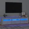 Image de vidaXL Meuble TV avec lumières LED Gris béton 180x35x40 cm3152757