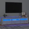 Image de vidaXL vidaXL Meuble TV avec lumières LED Gris béton 180x35x40 cm