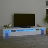 Image de vidaXL vidaXL Meuble TV avec lumières LED Blanc 260x36,5x40 cm