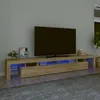 Image de vidaXL Vidaxl Meuble Tv Avec Lumières Led Chêne Sonoma 260x36,5x40 Cm