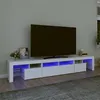 Image de vidaXL Meuble TV avec lumières LED Blanc 230x36,5x40 cm3152786