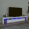 Image de vidaXL Vidaxl Meuble Tv Avec Lumières Led Blanc 230x36,5x40 Cm