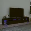 Image de vidaXL Meuble TV avec lumières LED Noir 230x36,5x40 cm3152787