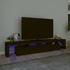 Image de vidaXL Vidaxl Meuble Tv Avec Lumières Led Noir 230x36,5x40 Cm