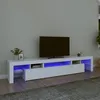 Image de vidaXL Meuble TV avec lumières LED Blanc 215x36,5x40 cm3152794