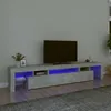 Image de vidaXL Vidaxl Meuble Tv Avec Lumières Led Gris Béton 215x36,5x40 Cm