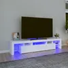 Image de vidaXL Meuble TV avec lumières LED Blanc 200x36,5x40 cm3152810