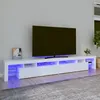 Image de vidaXL Vidaxl Meuble Tv Avec Lumières Led Blanc 260x36,5x40 Cm