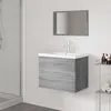 Image de vidaXL Meubles de salle de bain Sonoma gris Bois d'ingénierie