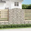 Image de vidaXL Panier de gabions arqué 200x30x220/240 cm Fer galvanisé