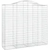 Image de Vidaxl Panier De Gabions ArquÃ© 200x50x180/200 Cm Fer GalvanisÃ©