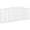 Image de Vidaxl Panier De Gabions ArquÃ© 400x30x140/160 Cm Fer GalvanisÃ©