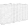 Image de vidaXL Vidaxl Panier De Gabions Arqué 400x50x220/240 Cm Fer Galvanisé